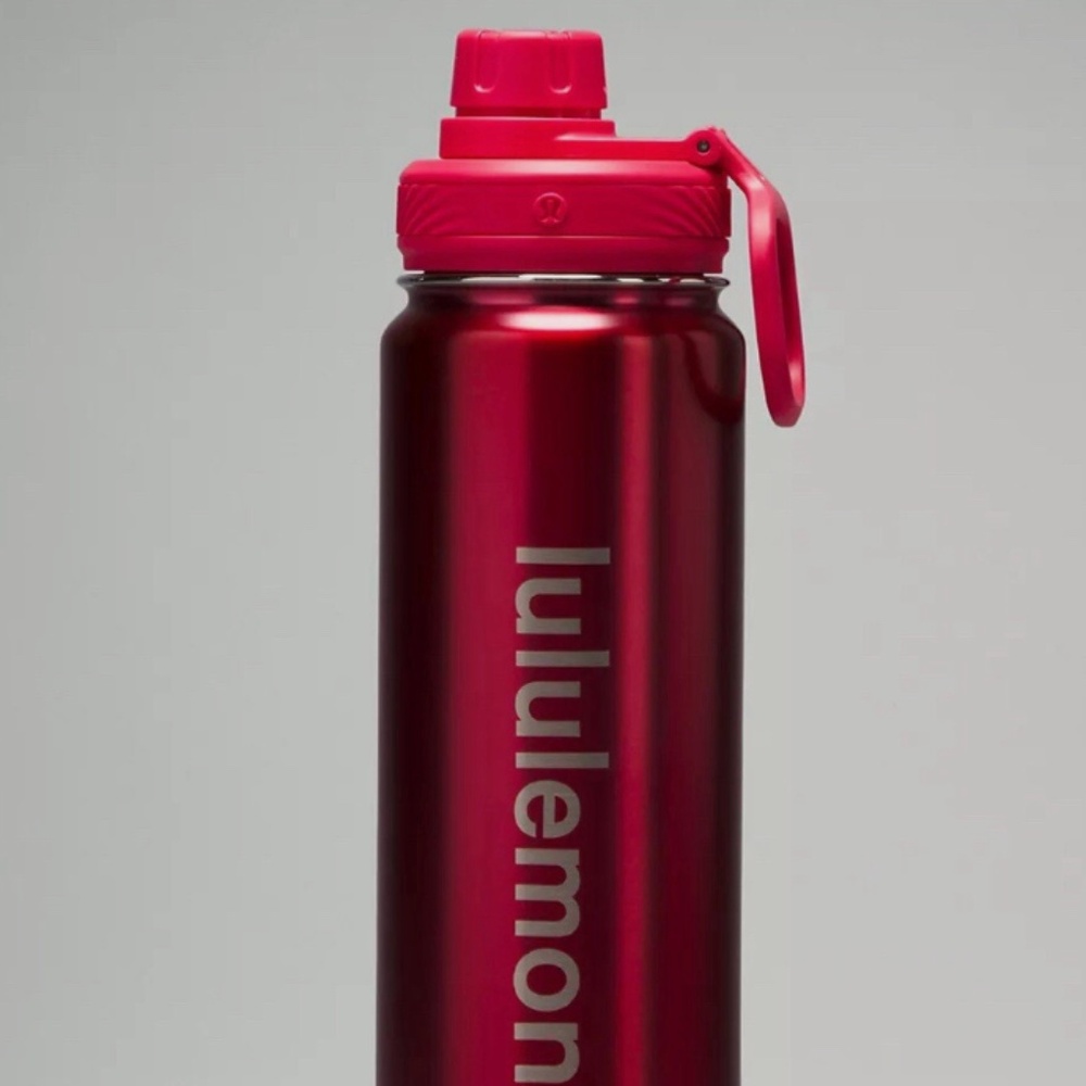 Lululemon Metallic Maroon Stainless Steel Water Bottle